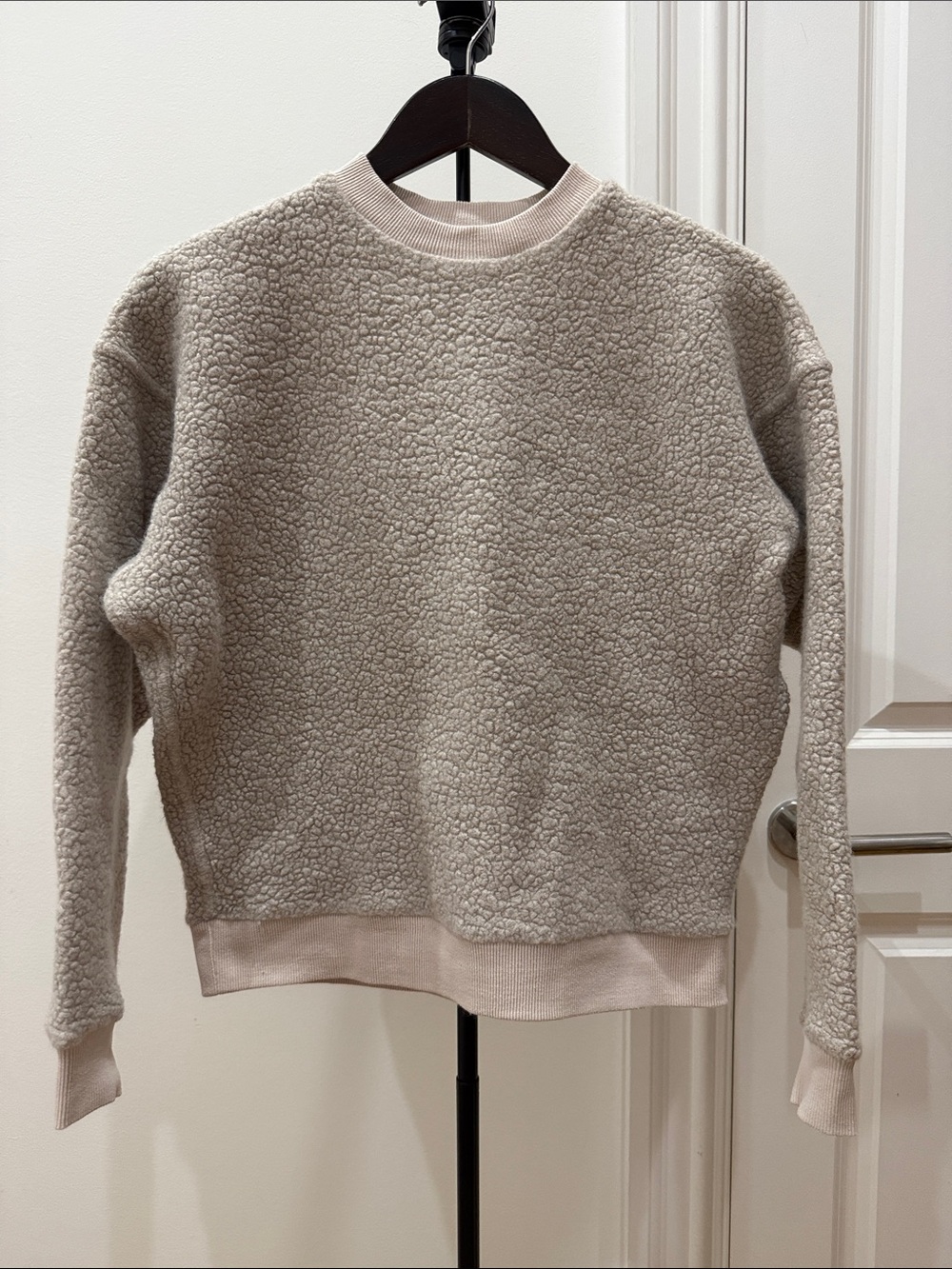 Outdoor Voices MegaFleece Cozy Crewneck Sherpa Sweatshirt - Light Taupe